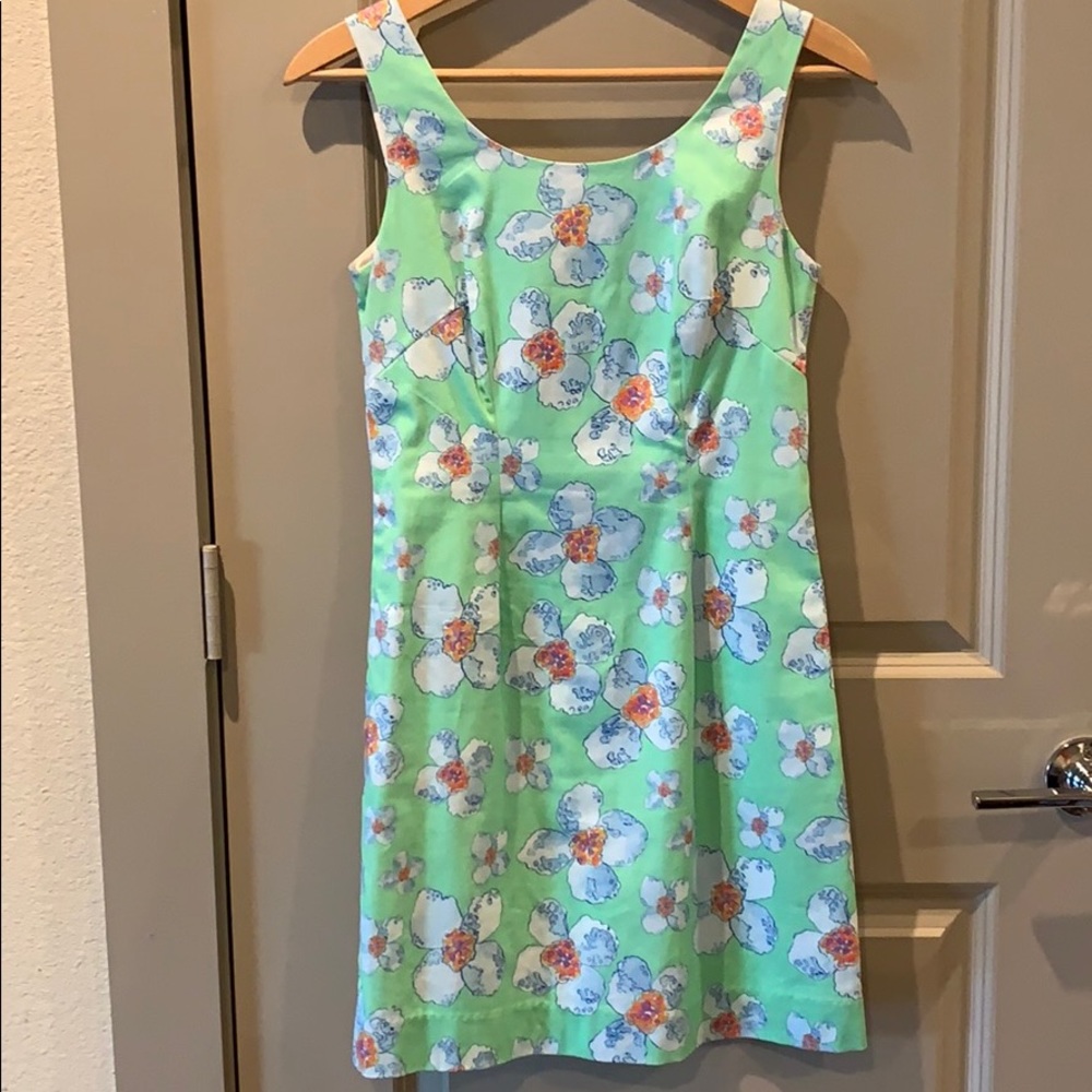 Kaeli Smith green dog-flower dress